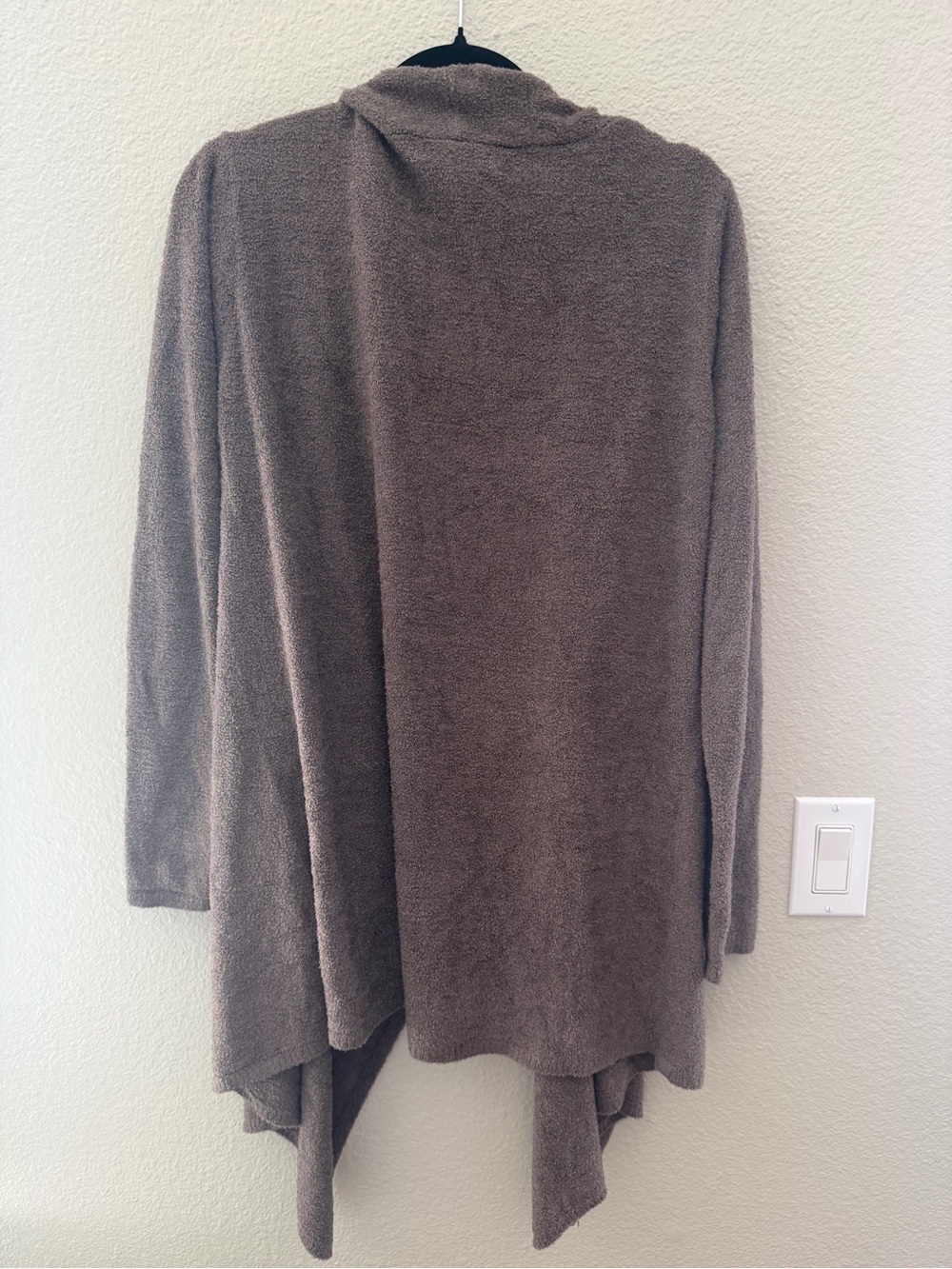 Barefoot Dreams Draped Open-Front Cardigan in Taupe/Brown- Bamboo Chic Lite - Picture 6 of 9